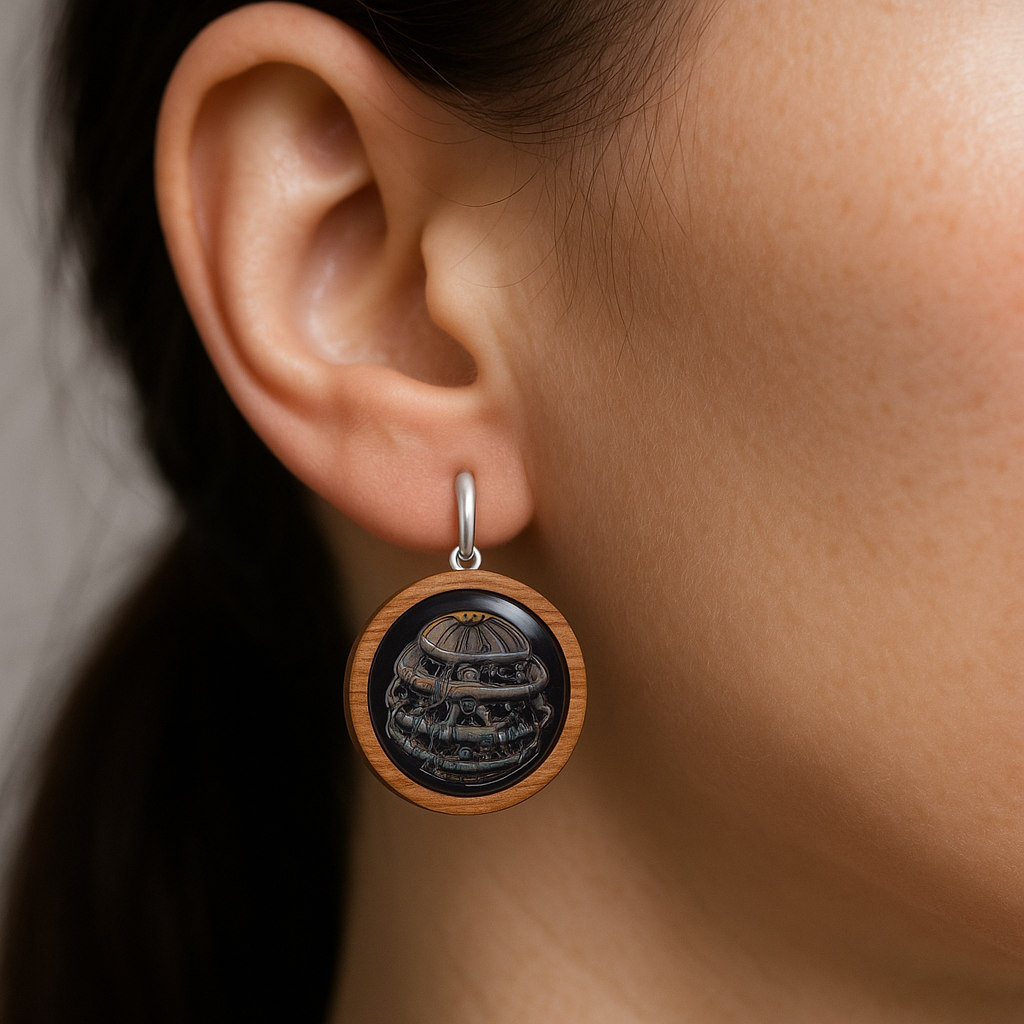 aro colgante , madera , resina